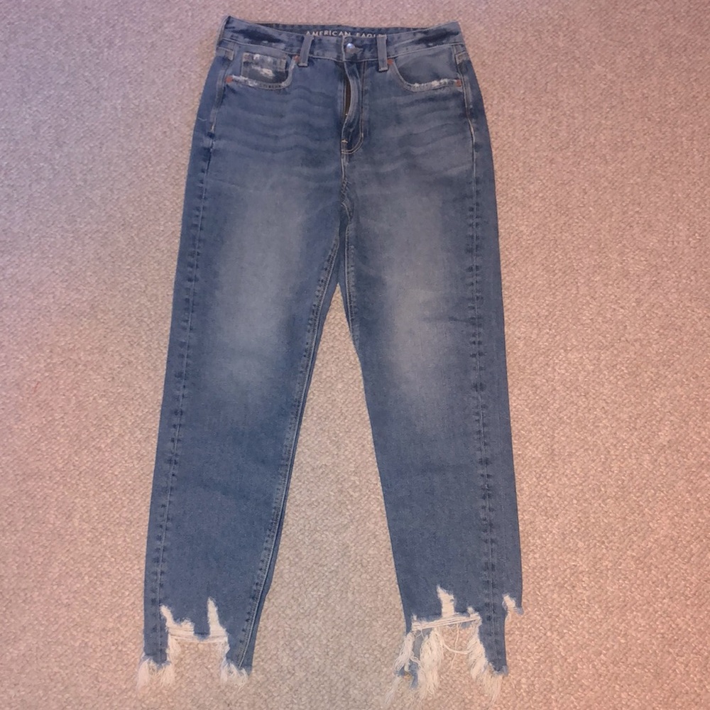 American Eagle Distressed Mom Jeans
